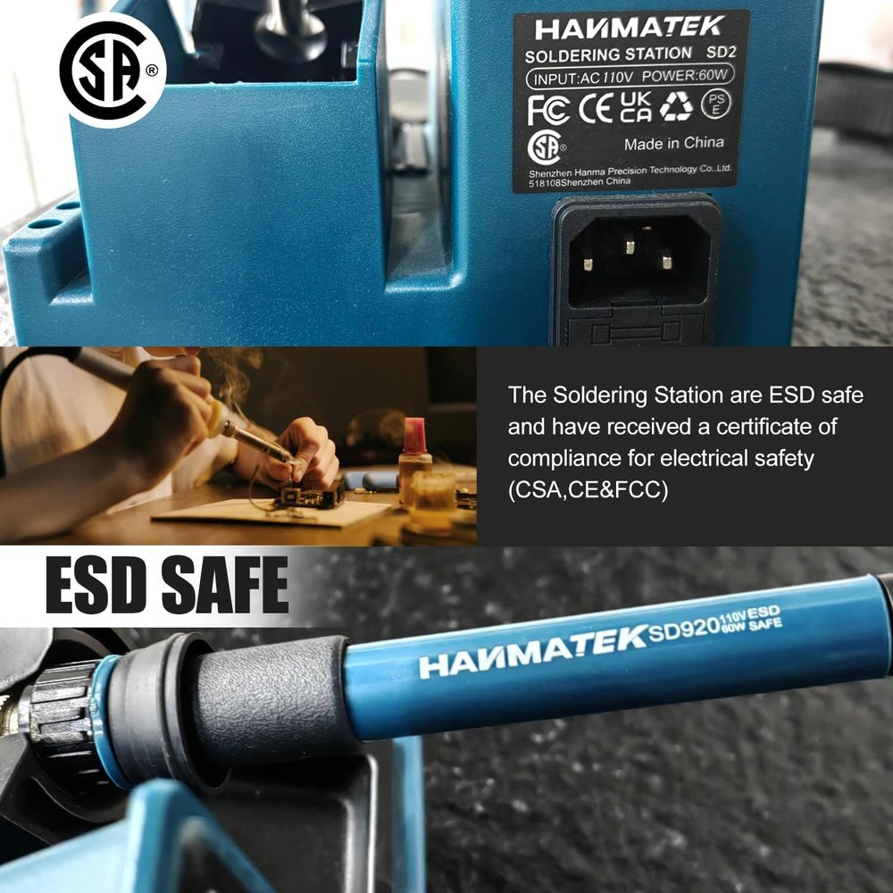 Hanmatek SD2 stazione saldante digitale temperatura regolabile