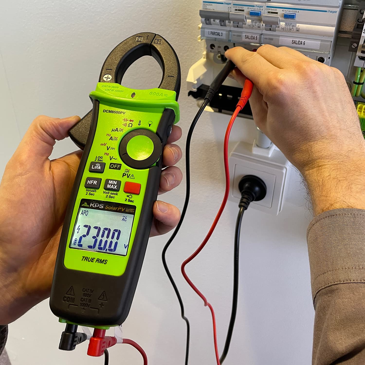 KPS DCM8500PV Pinza Amperometrica TRMS Bluetooth 2000VDC