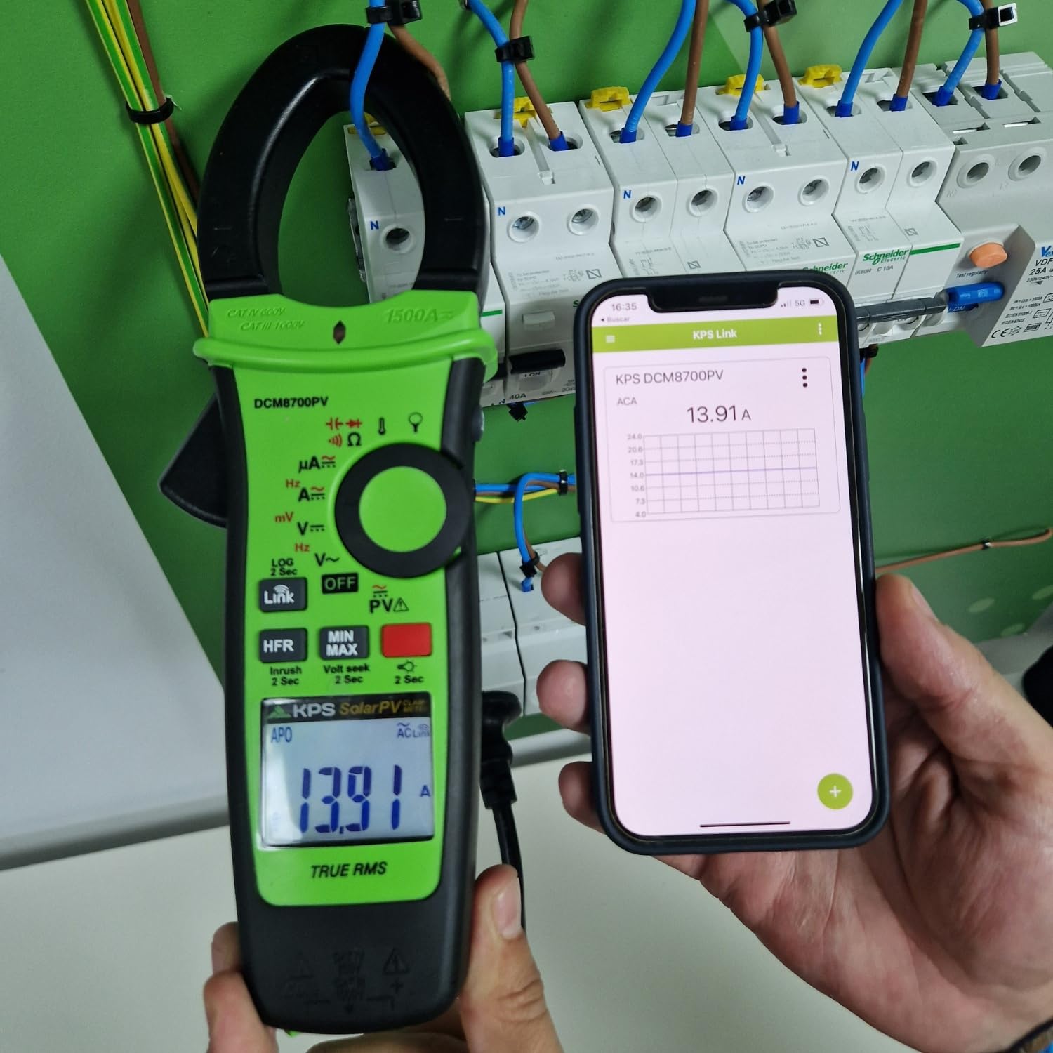 KPS DCM8700PV Pinza Amperometrica 2000V 1500A Bluetooth