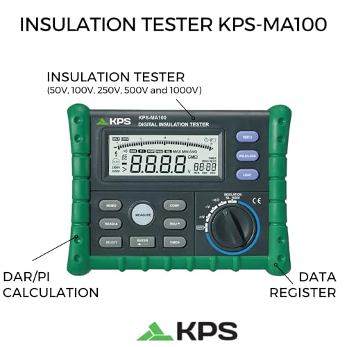 KPS MA100 tester isolamento 1000V DAR/PI CAT III