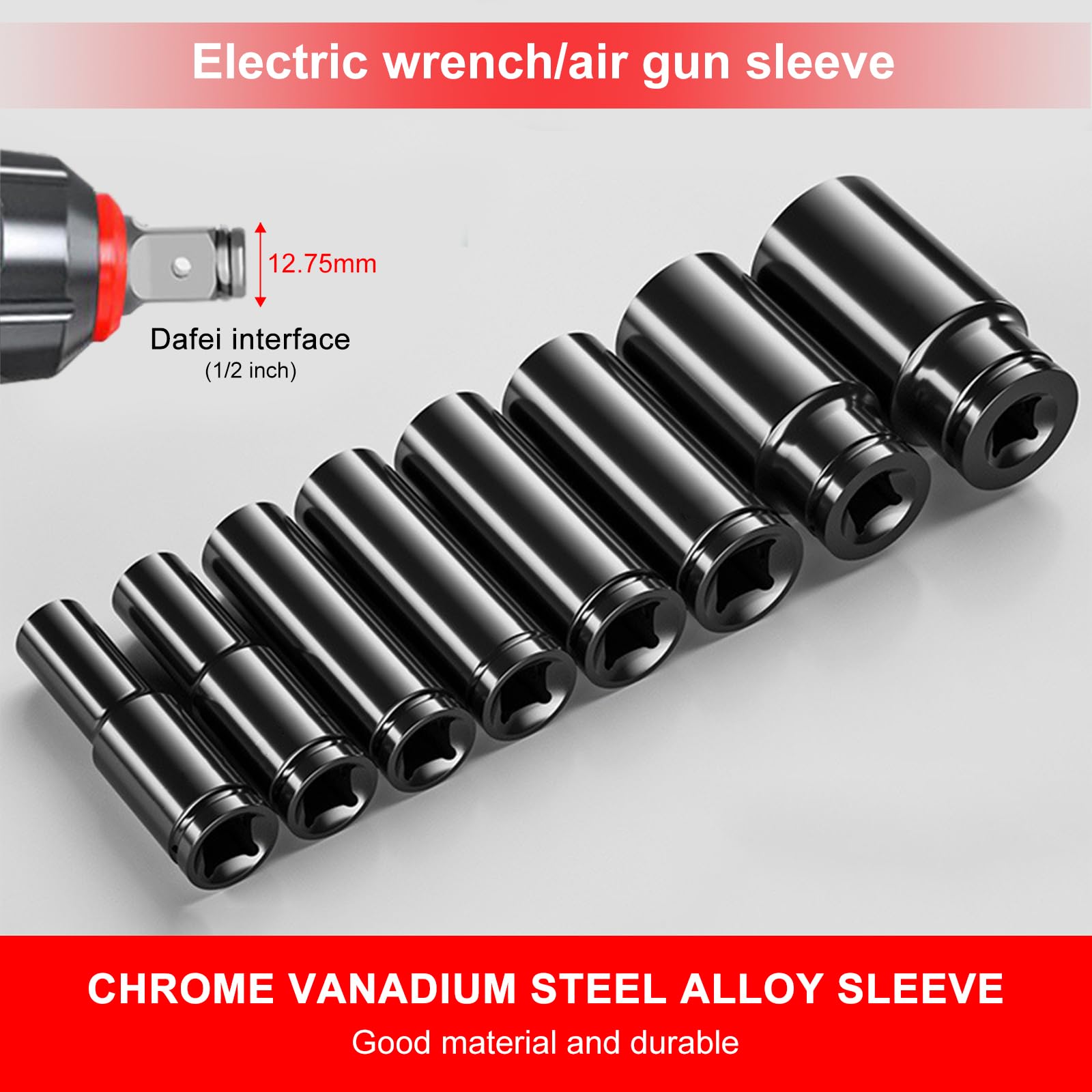 TICFOX Set 10 Bussole a Percussione Profonde 8-24 mm 1/2"