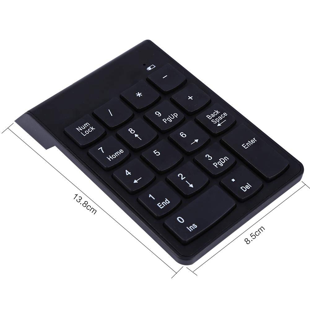 TICFOX Tastierino Numerico USB 18 Tasti Nero per Laptop