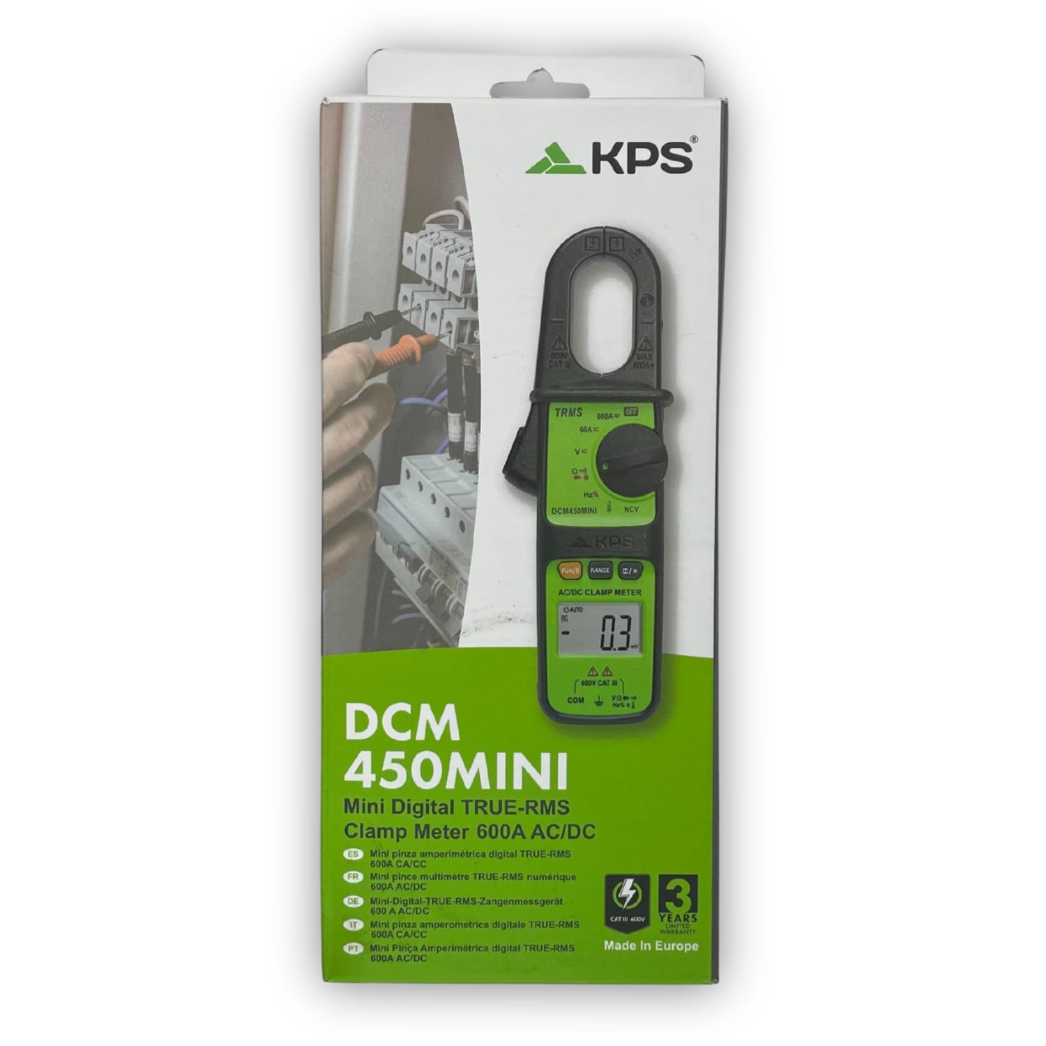 KPS DCM450MINI pinza amperometrica 600A TRMS