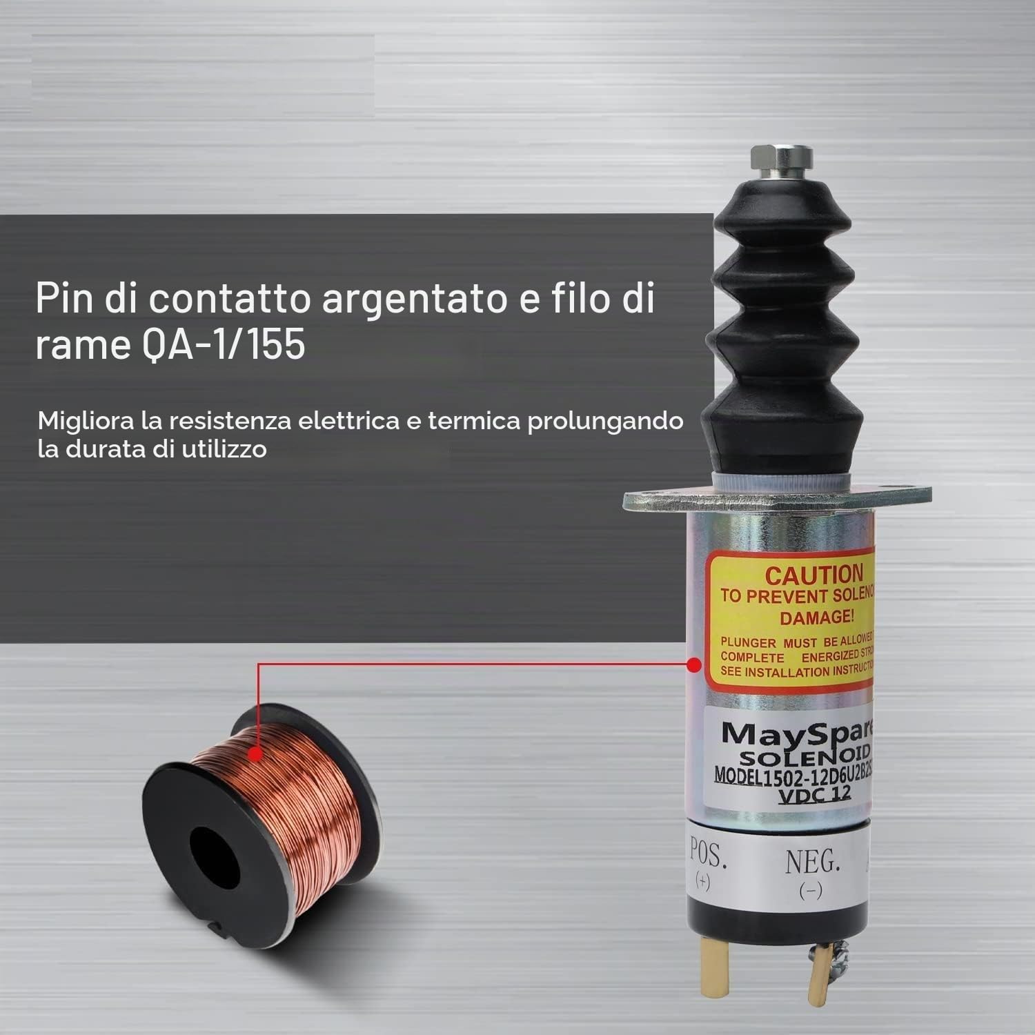 TICFOX 1504-12C2U1B1S1 solenoide arresto gasolio 12V
