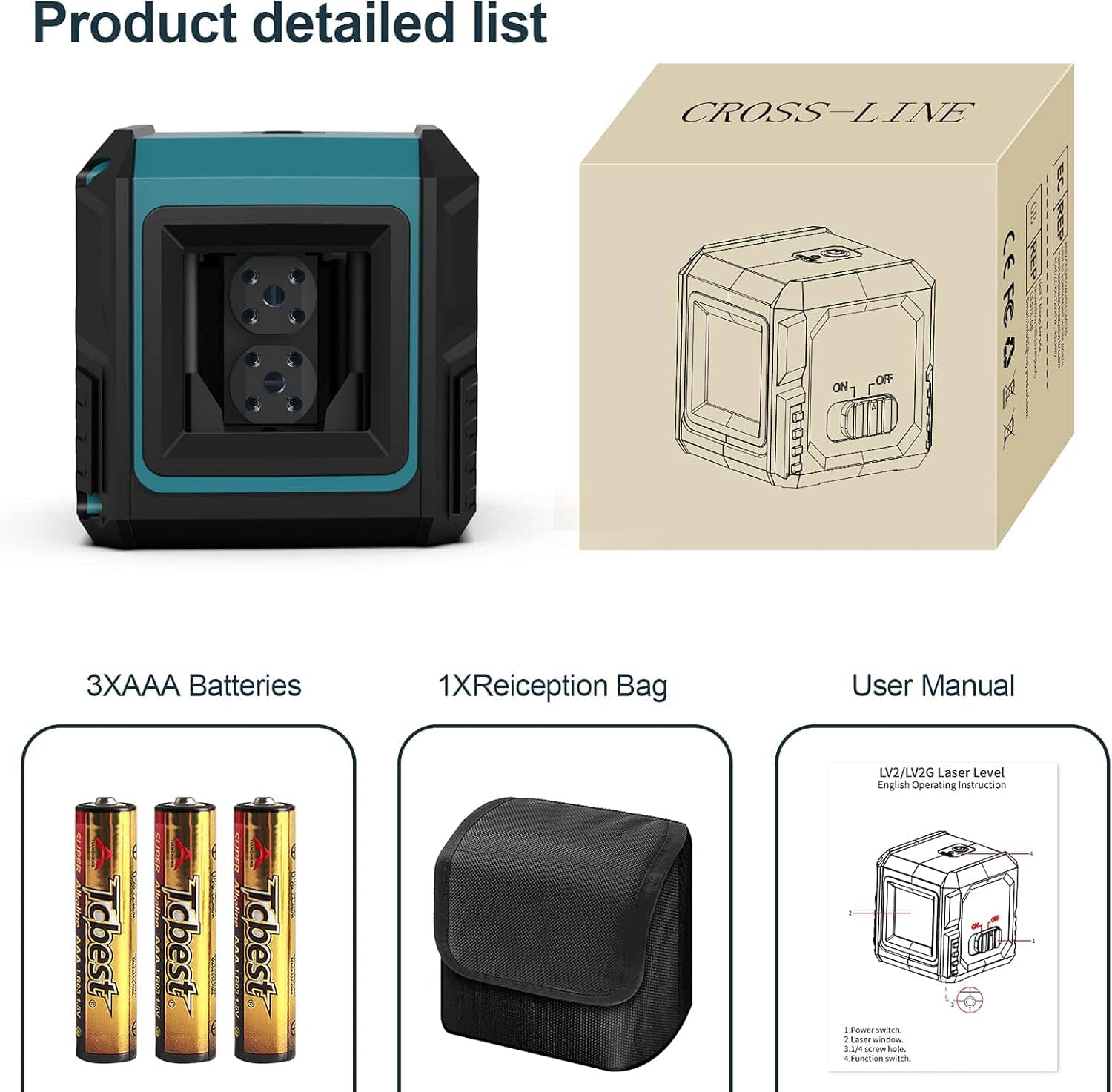 Hanmatek LV2 Livella Laser a Linee Autolivellante IP54