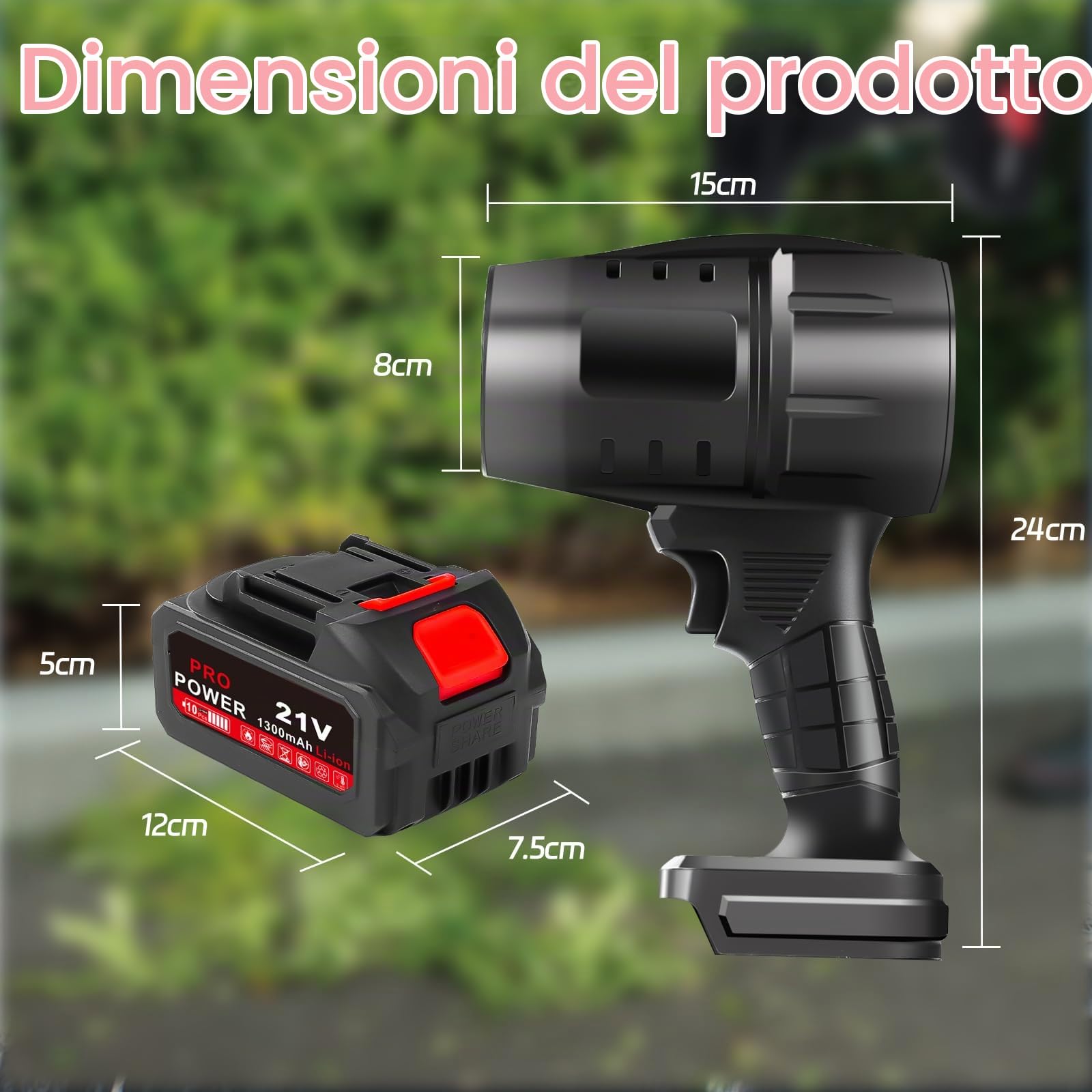 TICFOX Turbo Fan Jet Blower soffiatore a batteria 28000 giri