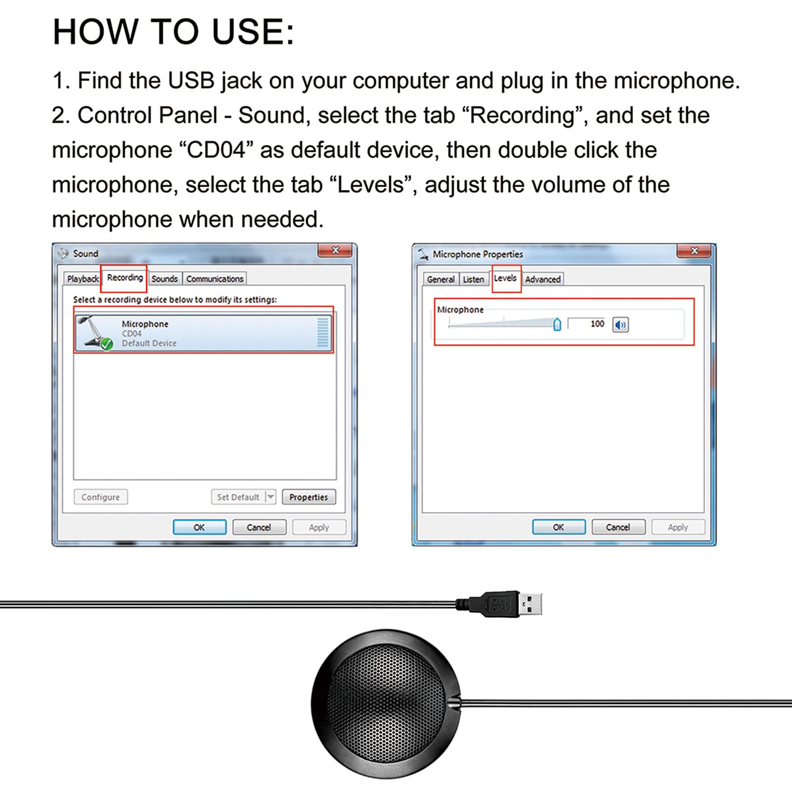 TICFOX iTalk-02 Microfono USB da Tavolo Omnidirezionale 360°