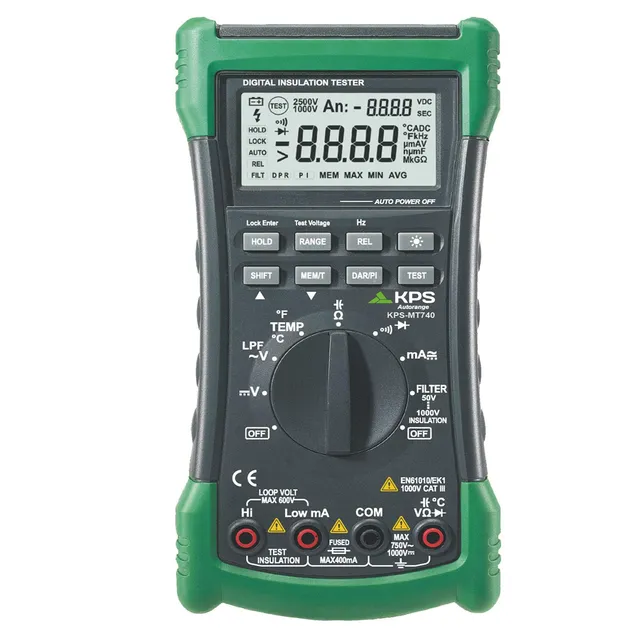 KPS MT740 Multimetro Digitale TRMS con Tester Isolamento 1000V