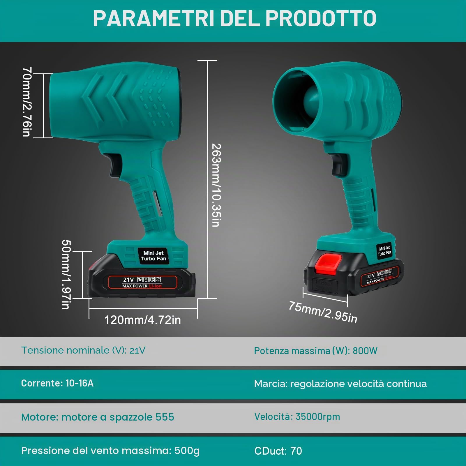 TICFOX Turbo Jet Blower soffiatore 35000 giri