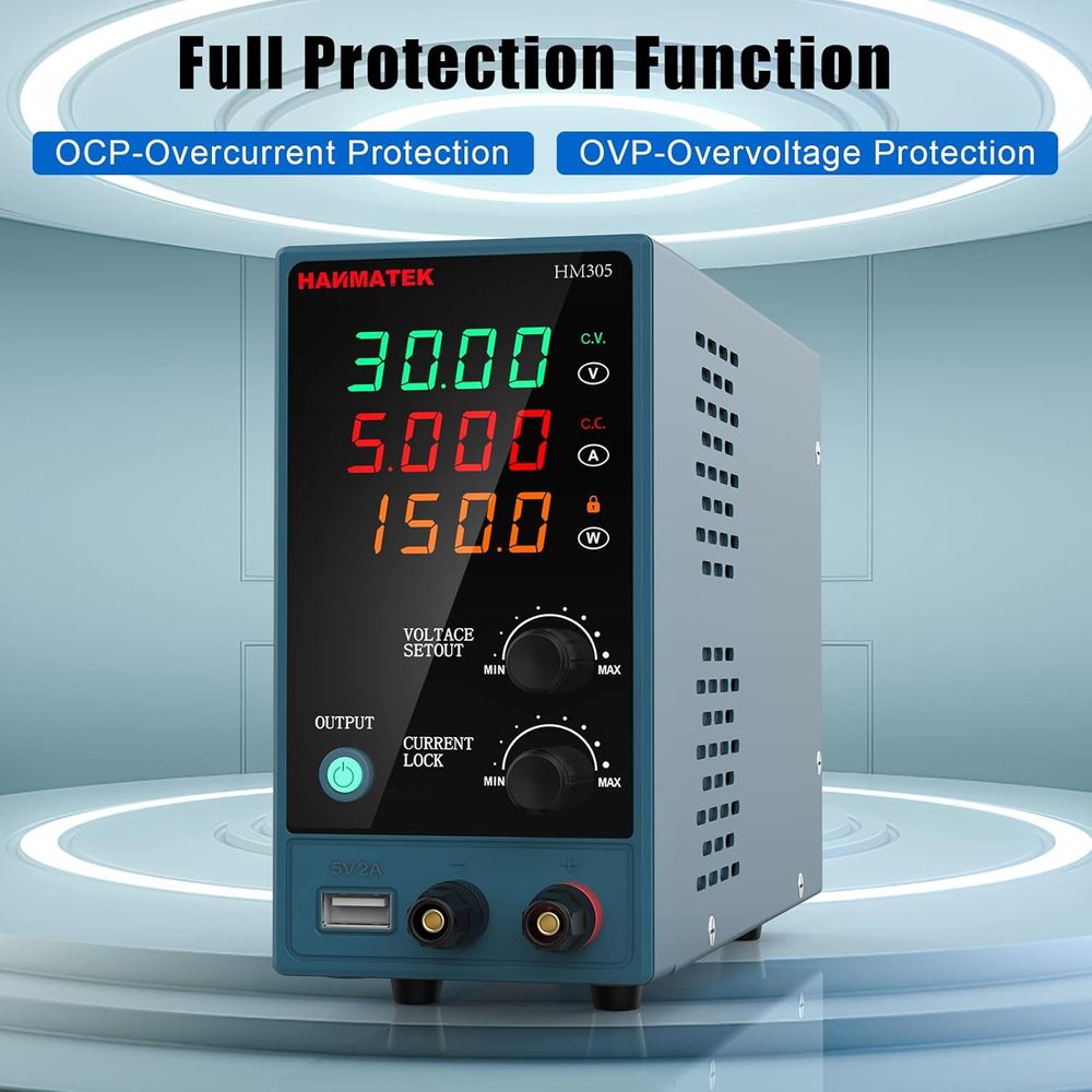 Hanmatek HM305 Alimentatore da Banco 30V 5A Regolabile