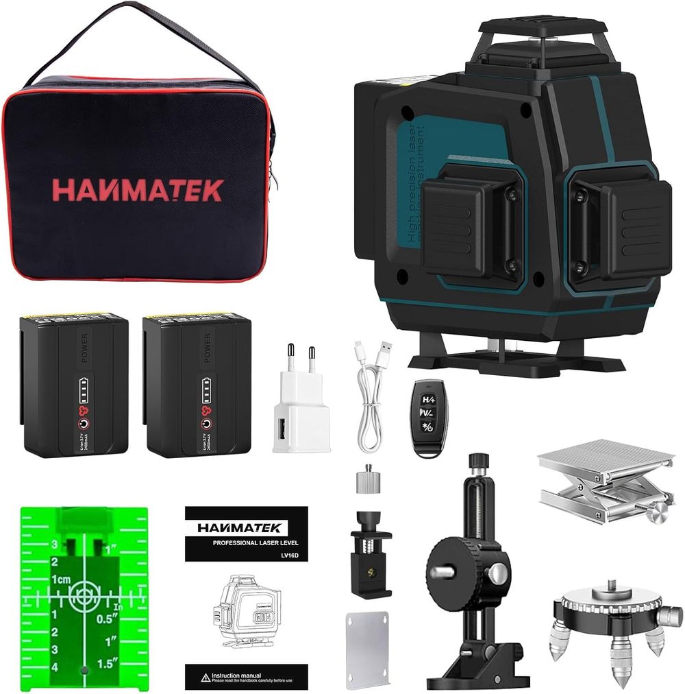 Hanmatek LV16D Livello Laser Verde 4x360° 40m