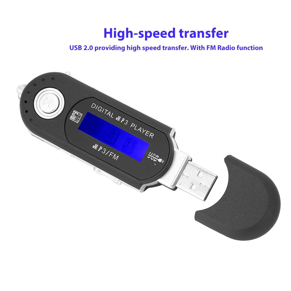 Ticfox Lettore Mp3 Mini Usb Nero Radio FM 32GB