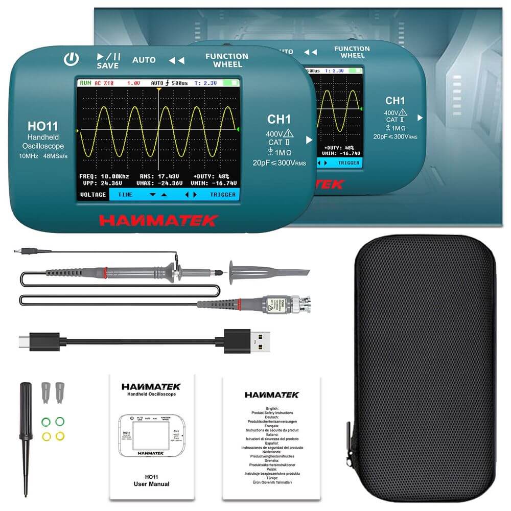 Hanmatek HO11 oscilloscopio palmare 40 MHz portatile