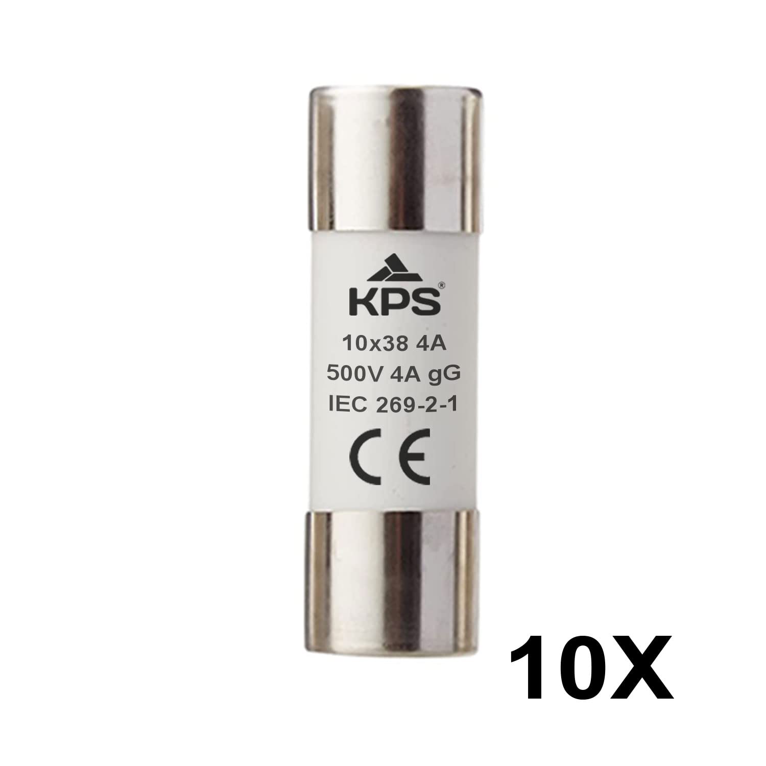 KPS fusibili cilindrici 10x38 4A 500V GG 10 pezzi