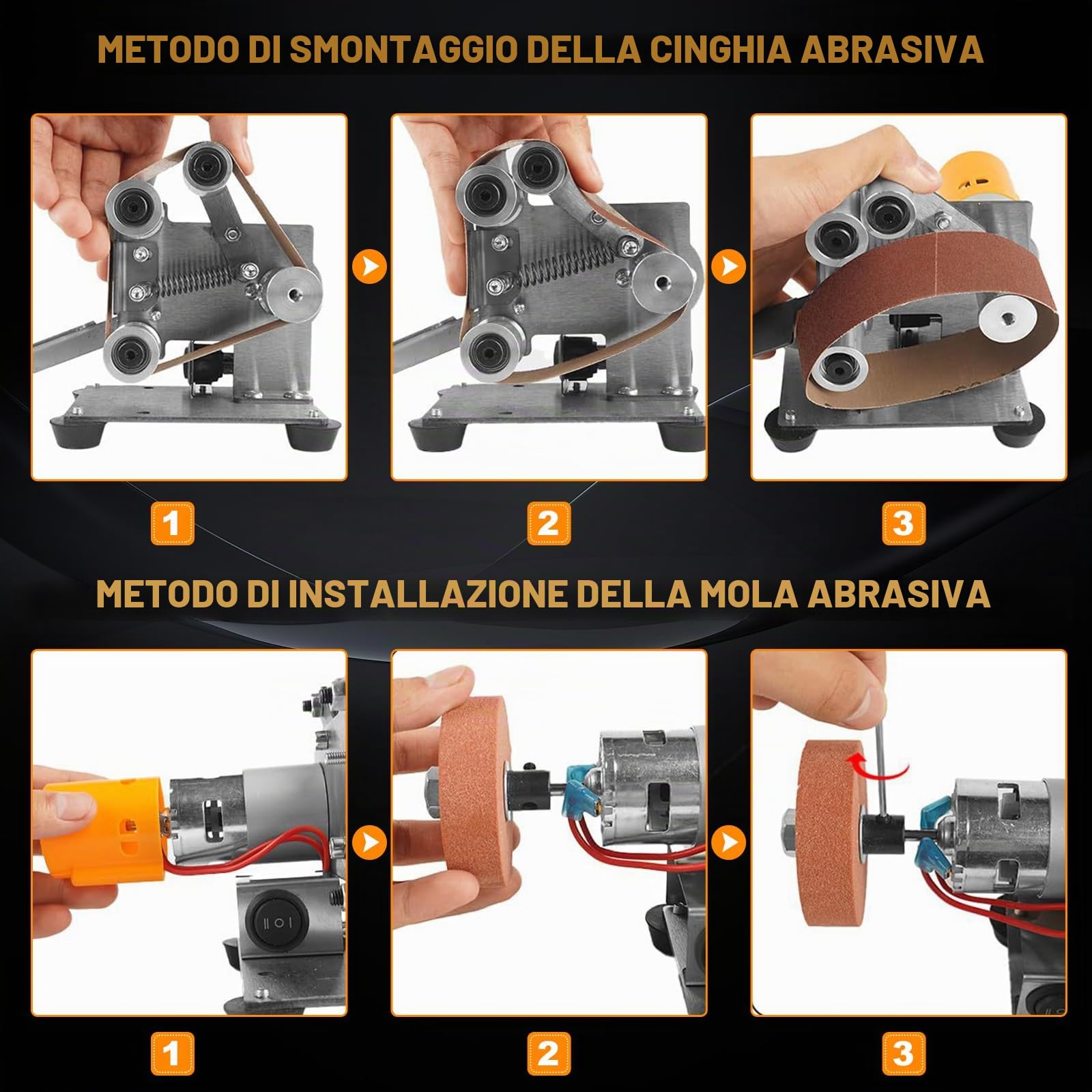 TICFOX mini levigatrice a nastro 7 velocità 30 nastri