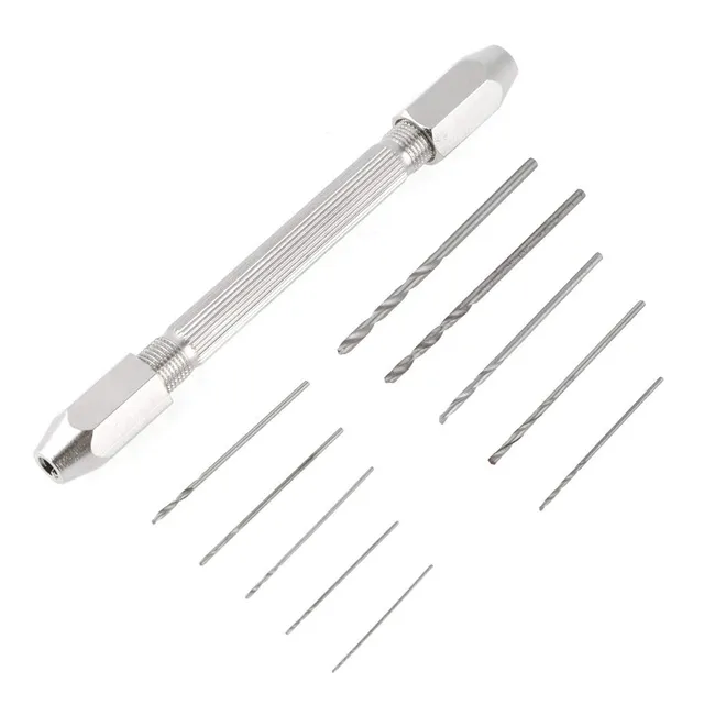 TICFOX mini trapano a mano modellismo 0,5-3,2mm 10 punte