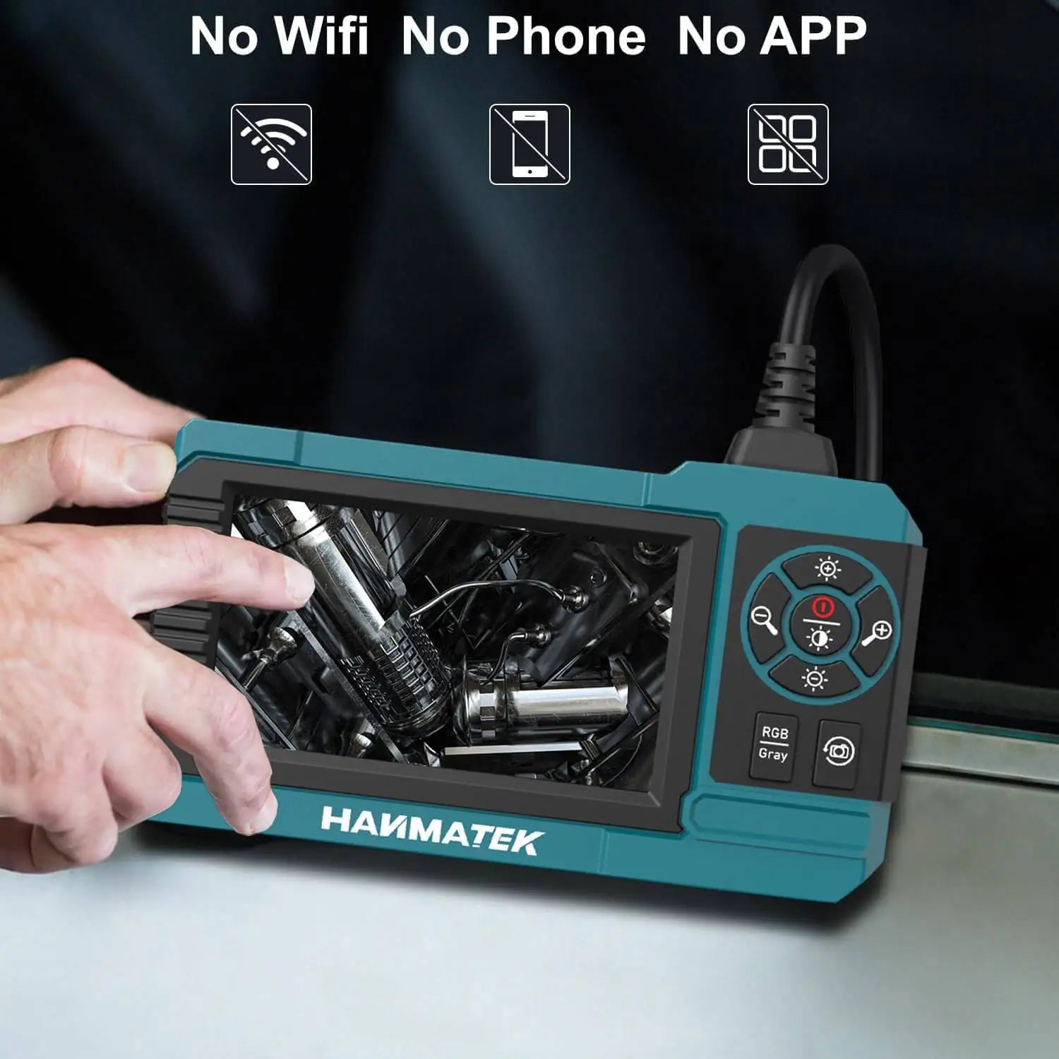 Hanmatek IE01 Endoscopio 5m Schermo 4,3" IP67 1080P