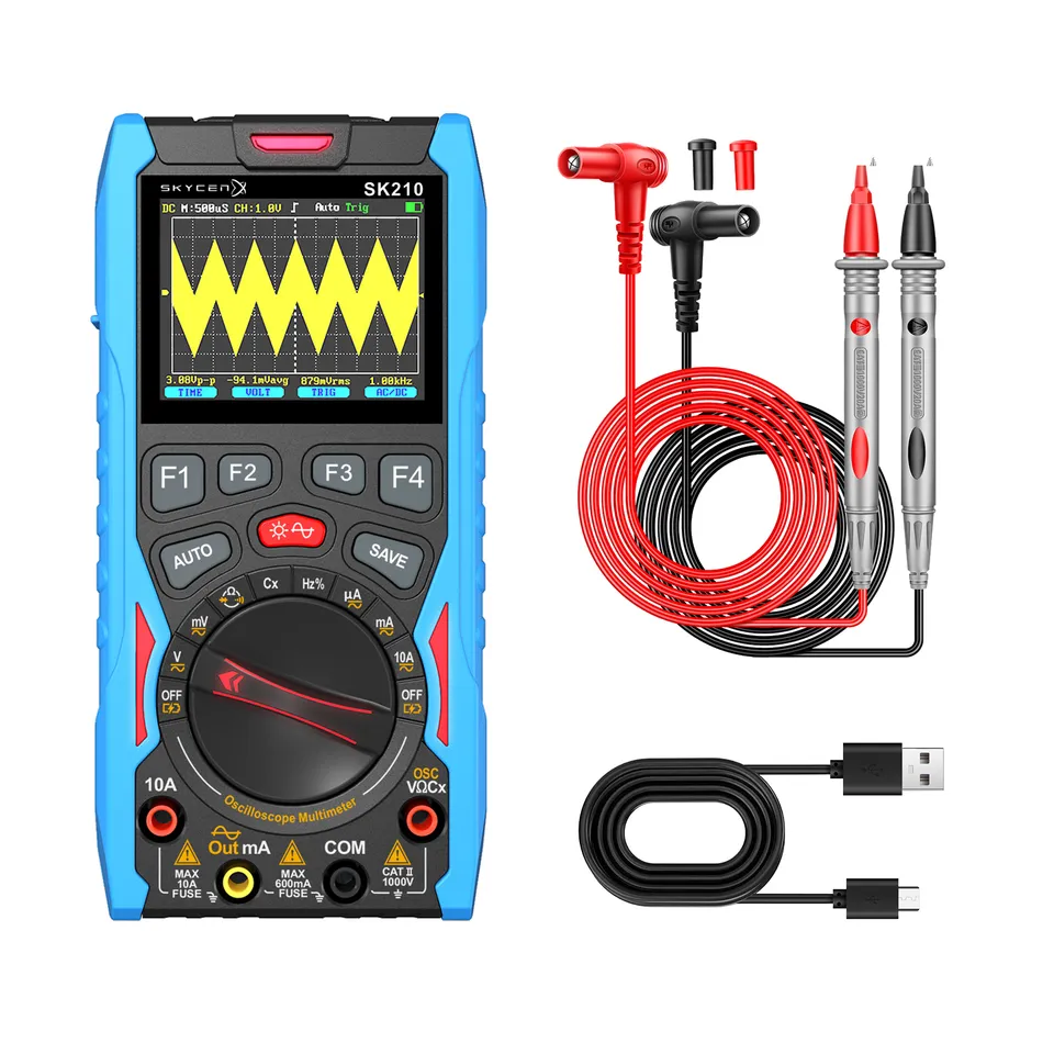 E-One SK210 Oscilloscopio Palmare Multimetro True RMS