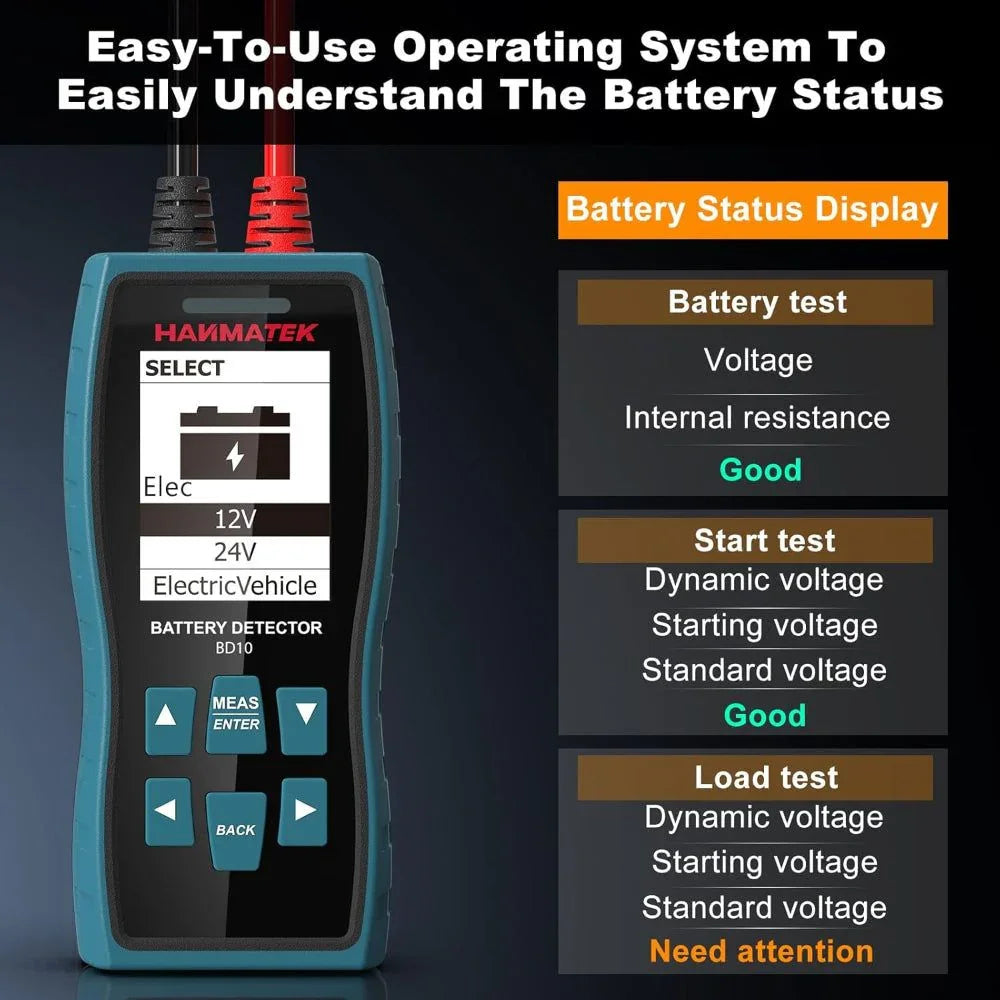 Hanmatek BD10 Tester Batteria Auto 12V 24V 2000A