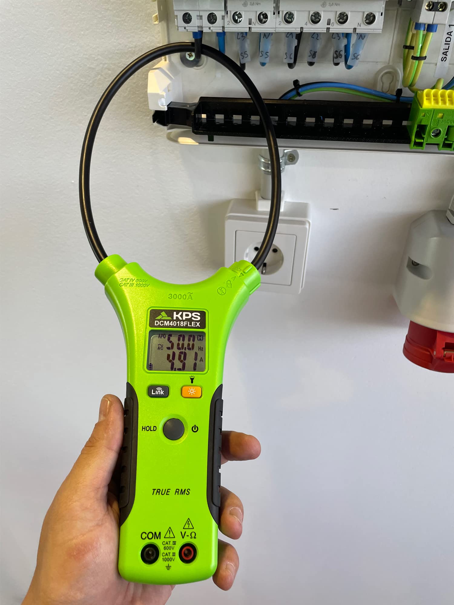KPS DCM4018FLEX Pinza Flessibile 3000A Bluetooth Verde