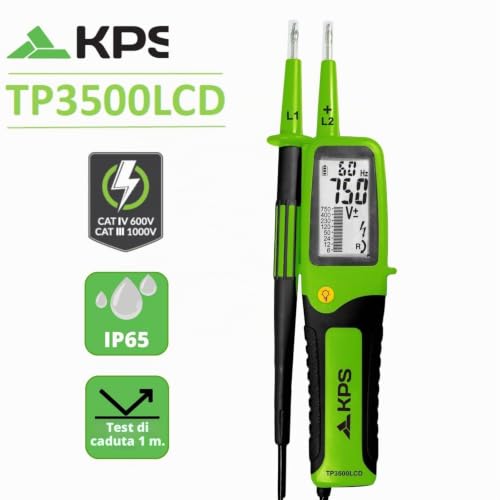KPS TP3500LCD tester tensione 2 poli 750V TRMS