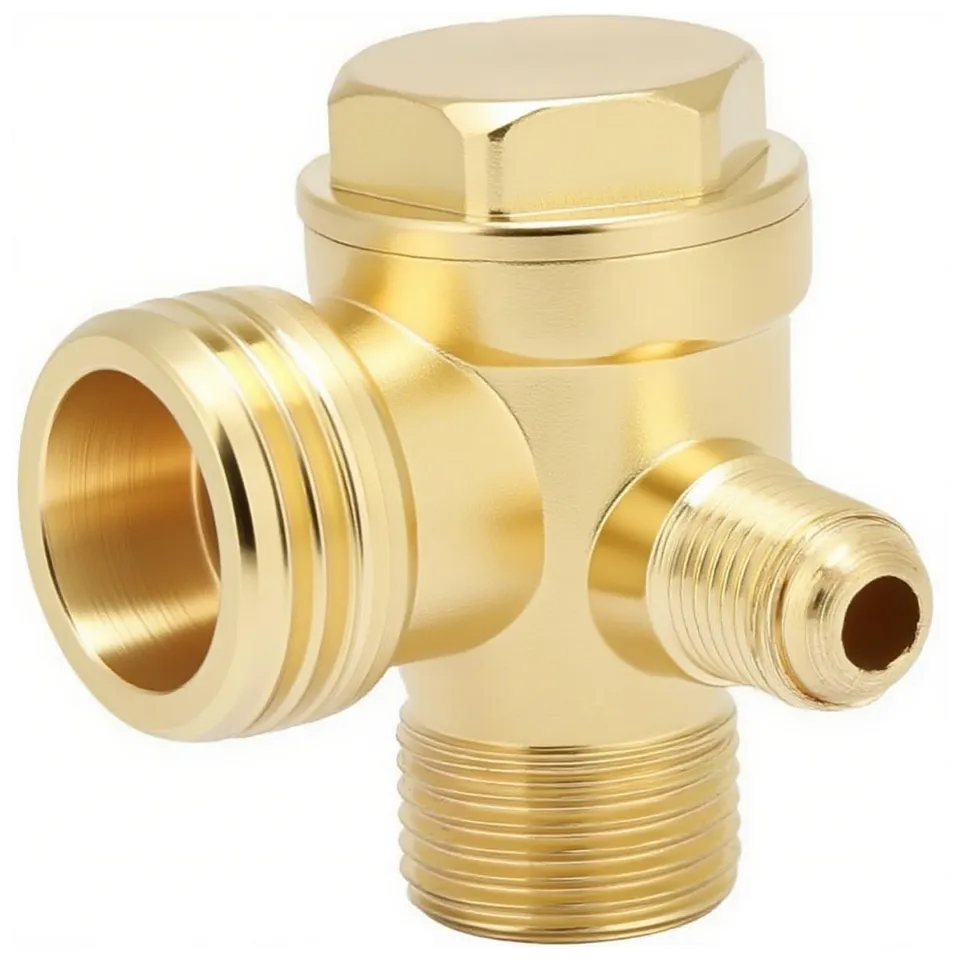 TICFOX valvola ritegno compressore 3 vie ottone