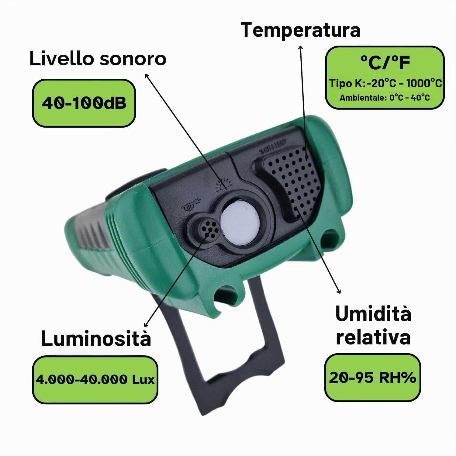 KPS MT490 Multimetro Digitale Ambientale CAT III 600V