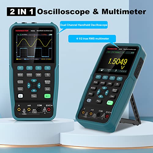 Hanmatek HO52 Oscilloscopio Portatile 50MHz 2 in 1