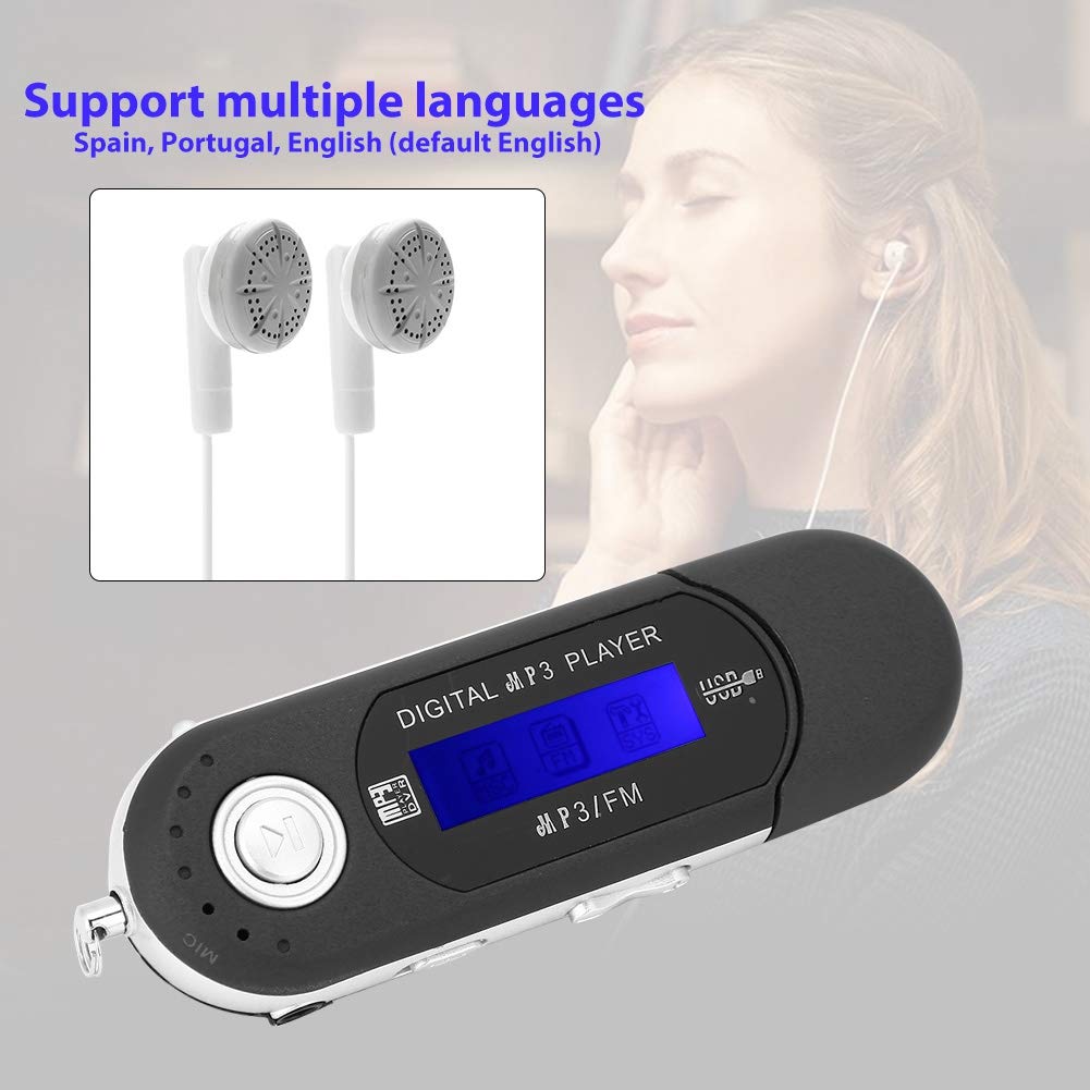 Ticfox Lettore Mp3 Mini Usb Nero Radio FM 32GB