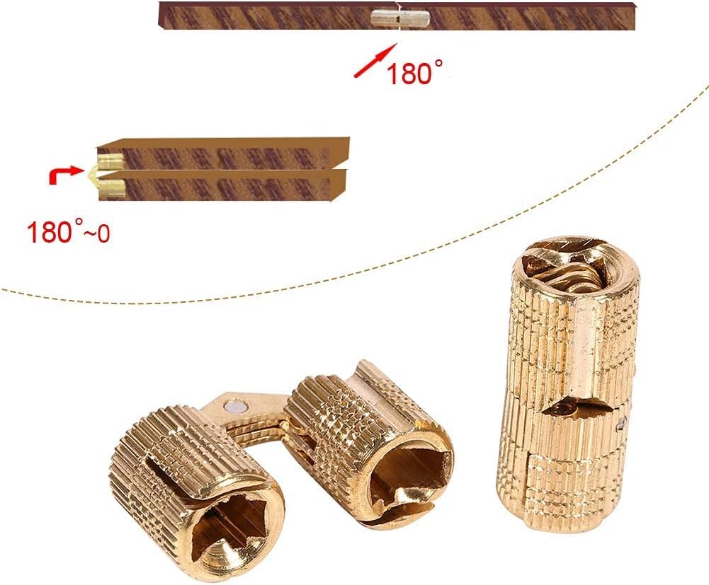 TICFOX cerniere scomparsa ottone 10 mm 4 pezzi