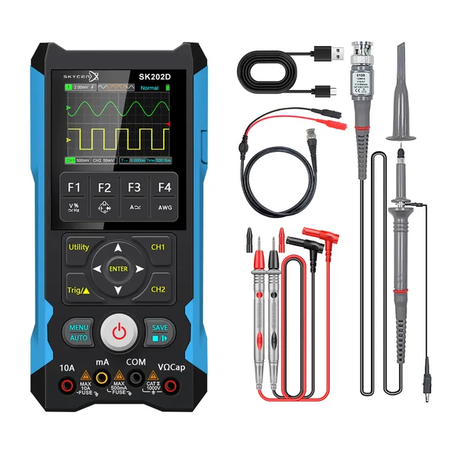 E-One ET202D Multimetro Oscilloscopio 80MHz 6000 Conti