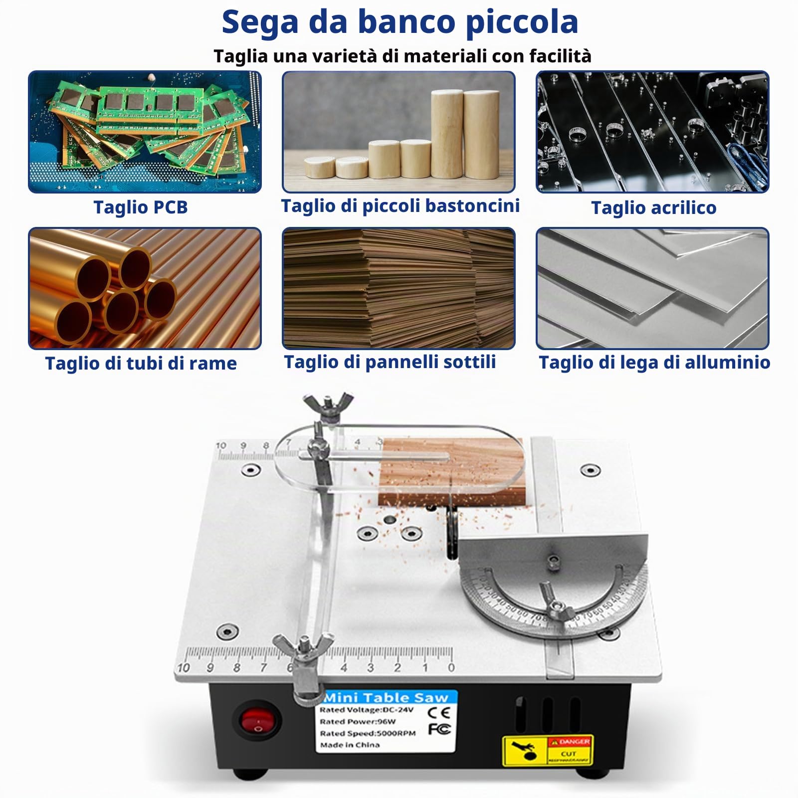 TICFOX mini sega circolare da tavolo 96W 0-15 mm