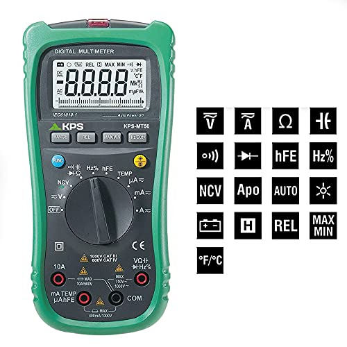 KPS MT50 Multimetro Digitale 600V 10A NCV