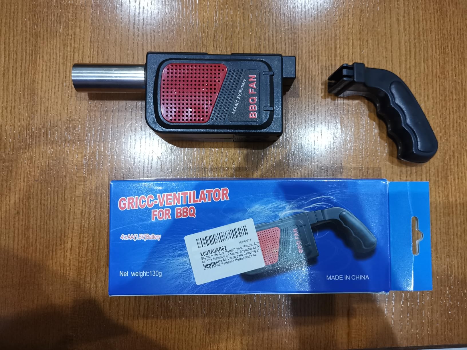 Ticfox Ventilatore Elettrico Barbecue Portatile Nero a Batteria