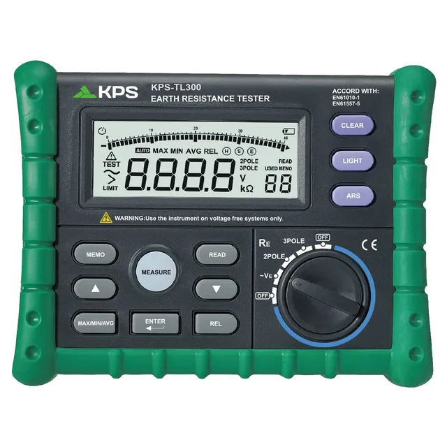 KPS TL300 Tester Resistenza di Terra 2-3 Poli con Kit