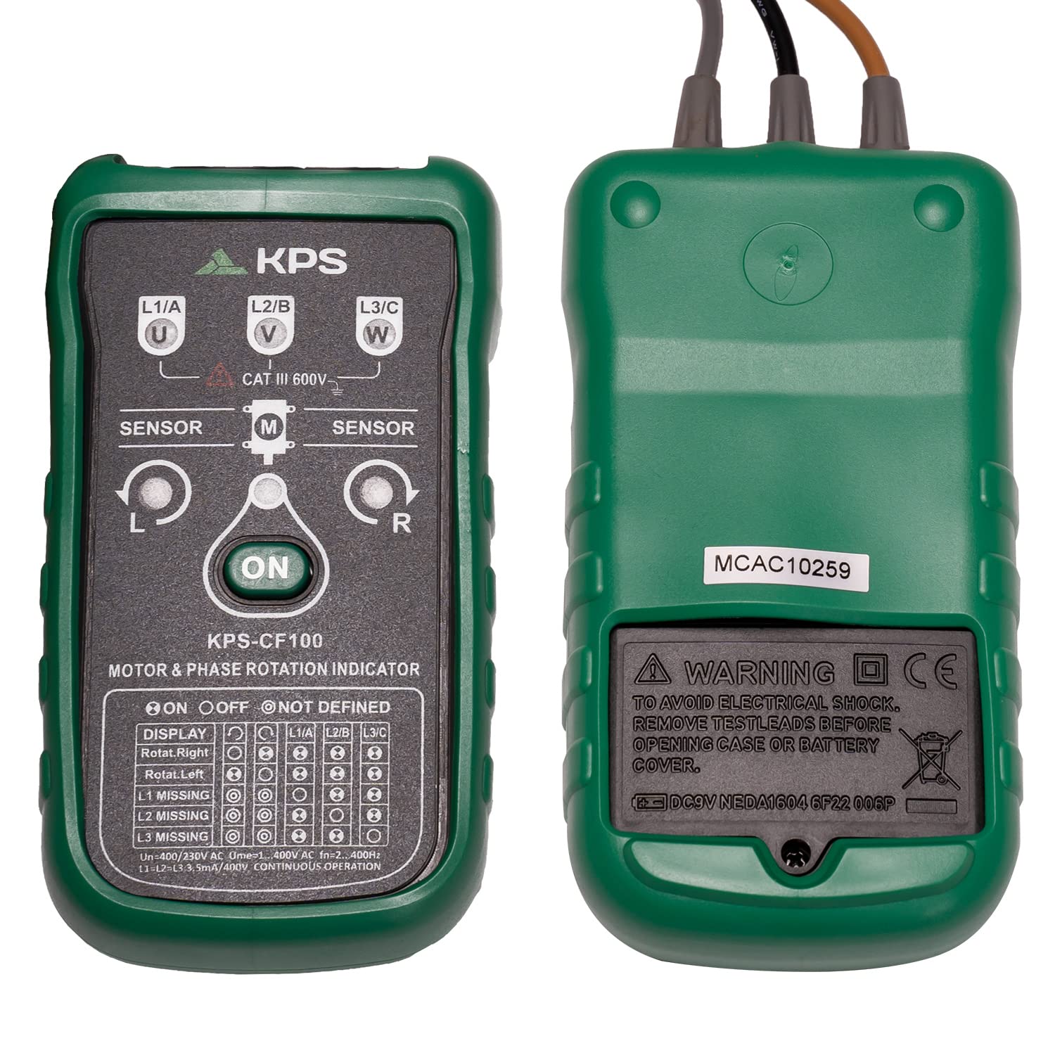 KPS CF100 tester sequenza fasi trifase
