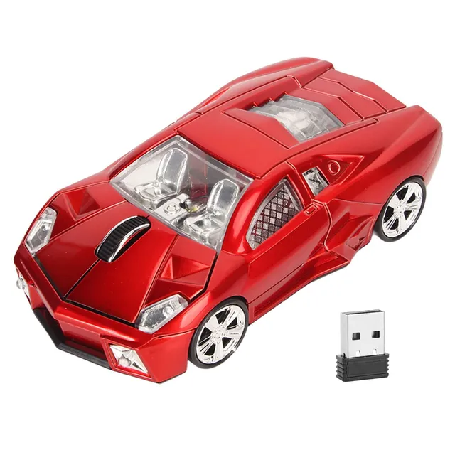 Ticfox mouse wireless auto sportiva rosso 1600 DPI
