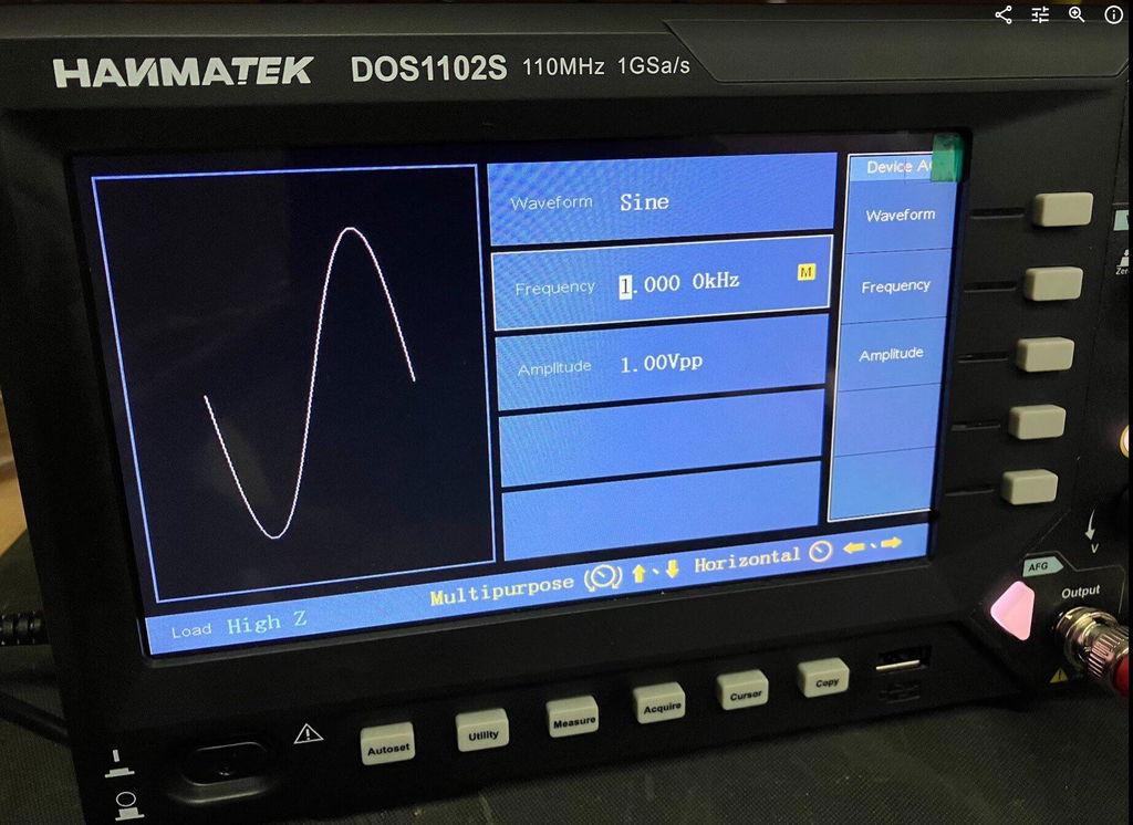 Hanmatek DOS1102 oscilloscopio digitale 110MHz 2 sonde
