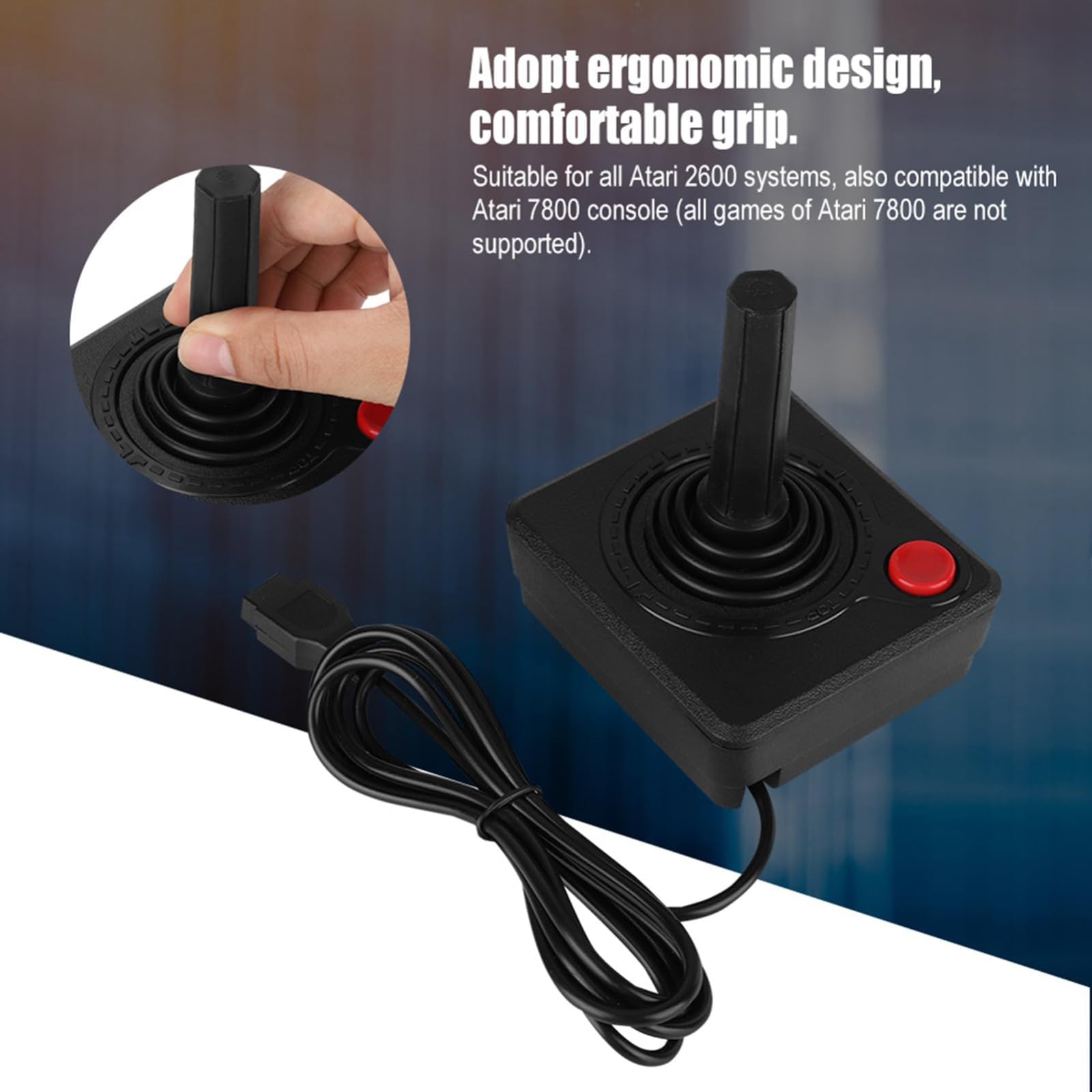 Ticfox joystick retro 3D controller 2600 7800 nero