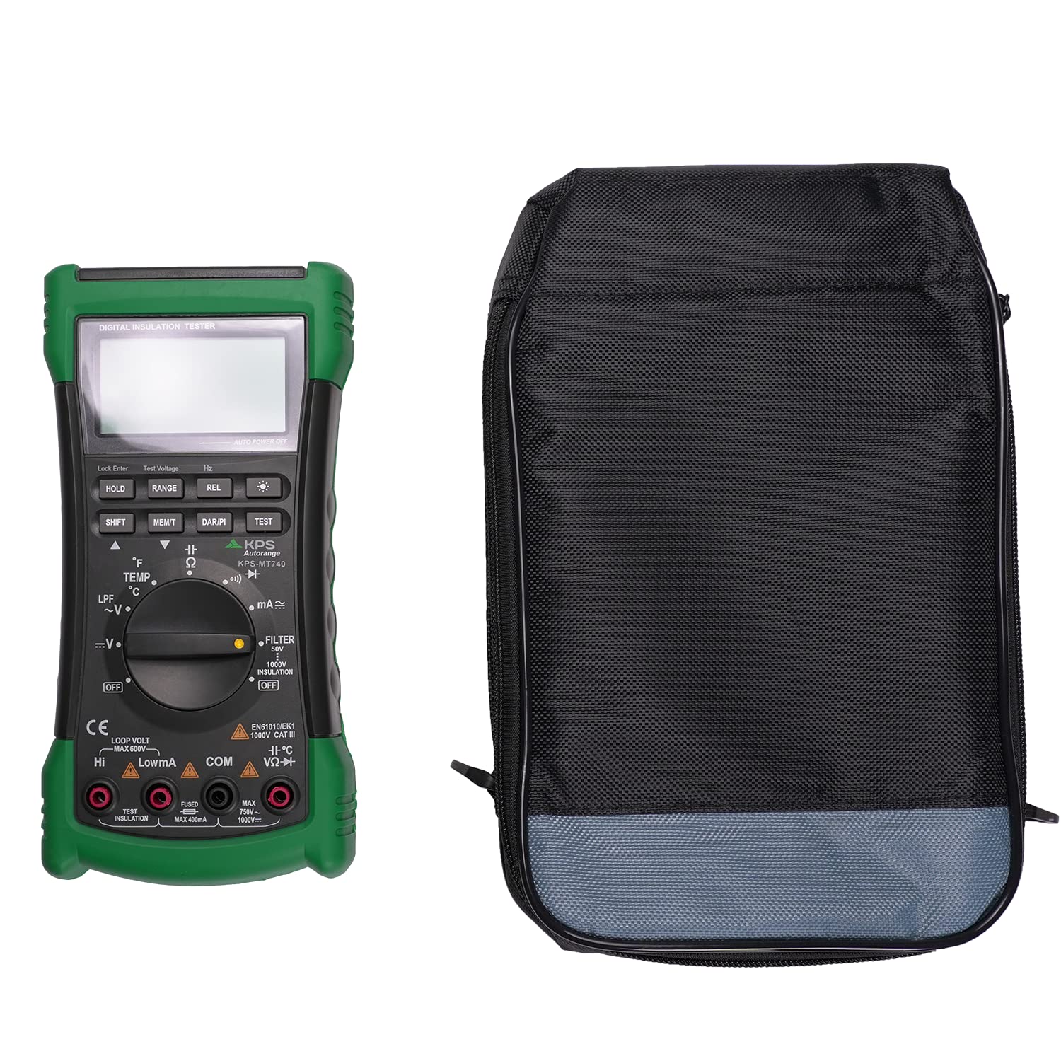 KPS MT740 Multimetro Digitale TRMS con Tester Isolamento 1000V