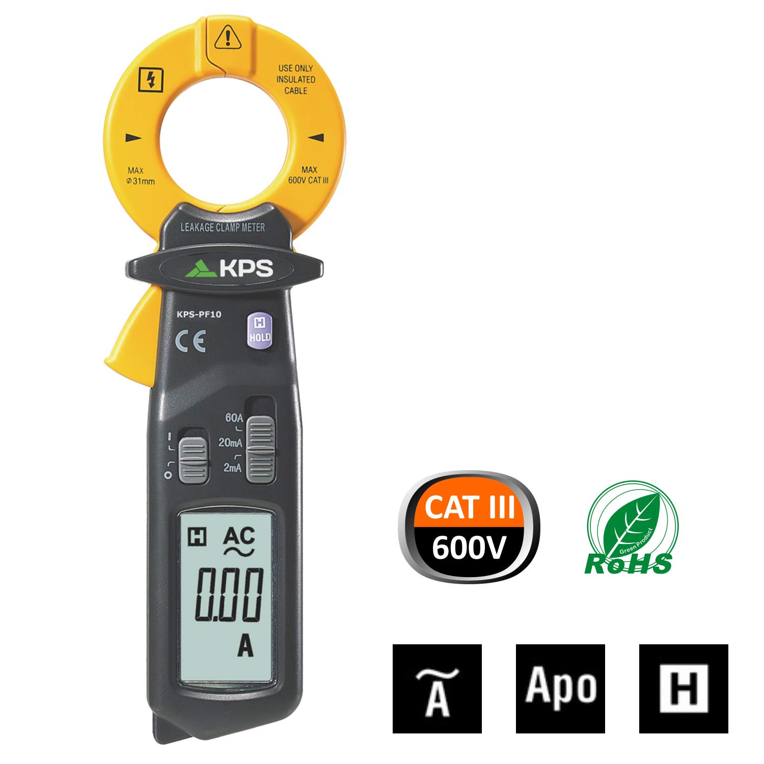 KPS PF10 pinza amperometrica dispersioni 60A