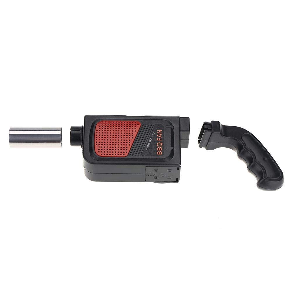 Ticfox ventilatore barbecue a batteria nero portatile