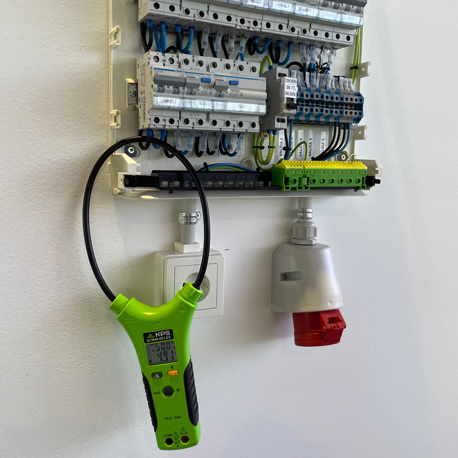 KPS DCM4018FLEX Pinza Flessibile 3000A Bluetooth Verde