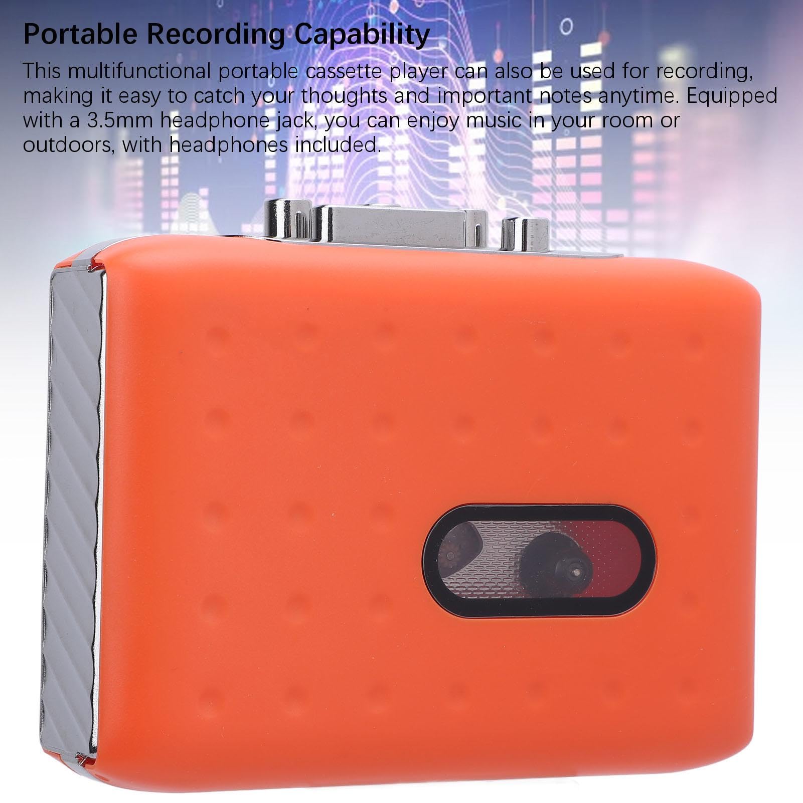Ticfox lettore cassette portatile USB-C MP3 arancione