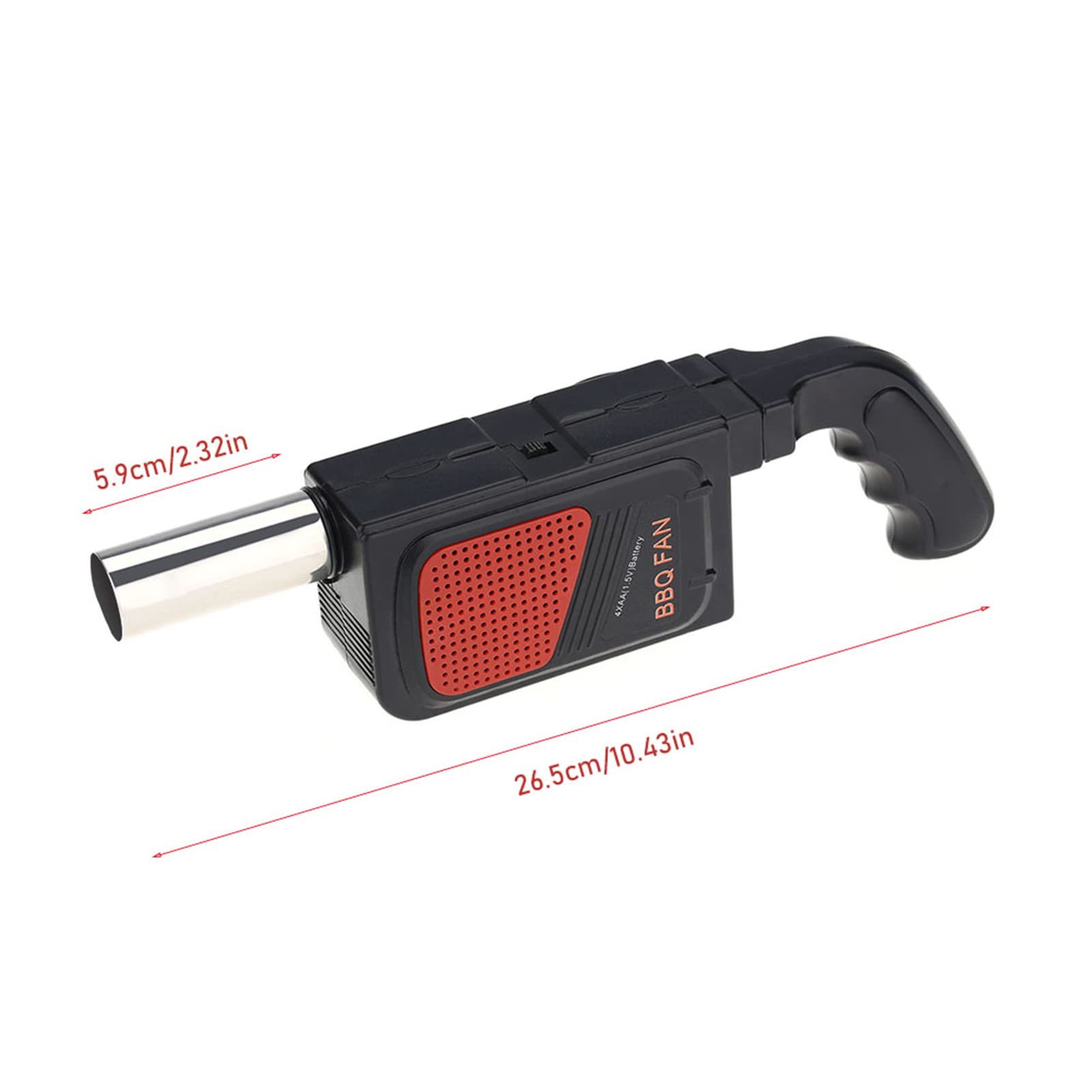 Ticfox Ventilatore Elettrico Barbecue Portatile Nero a Batteria