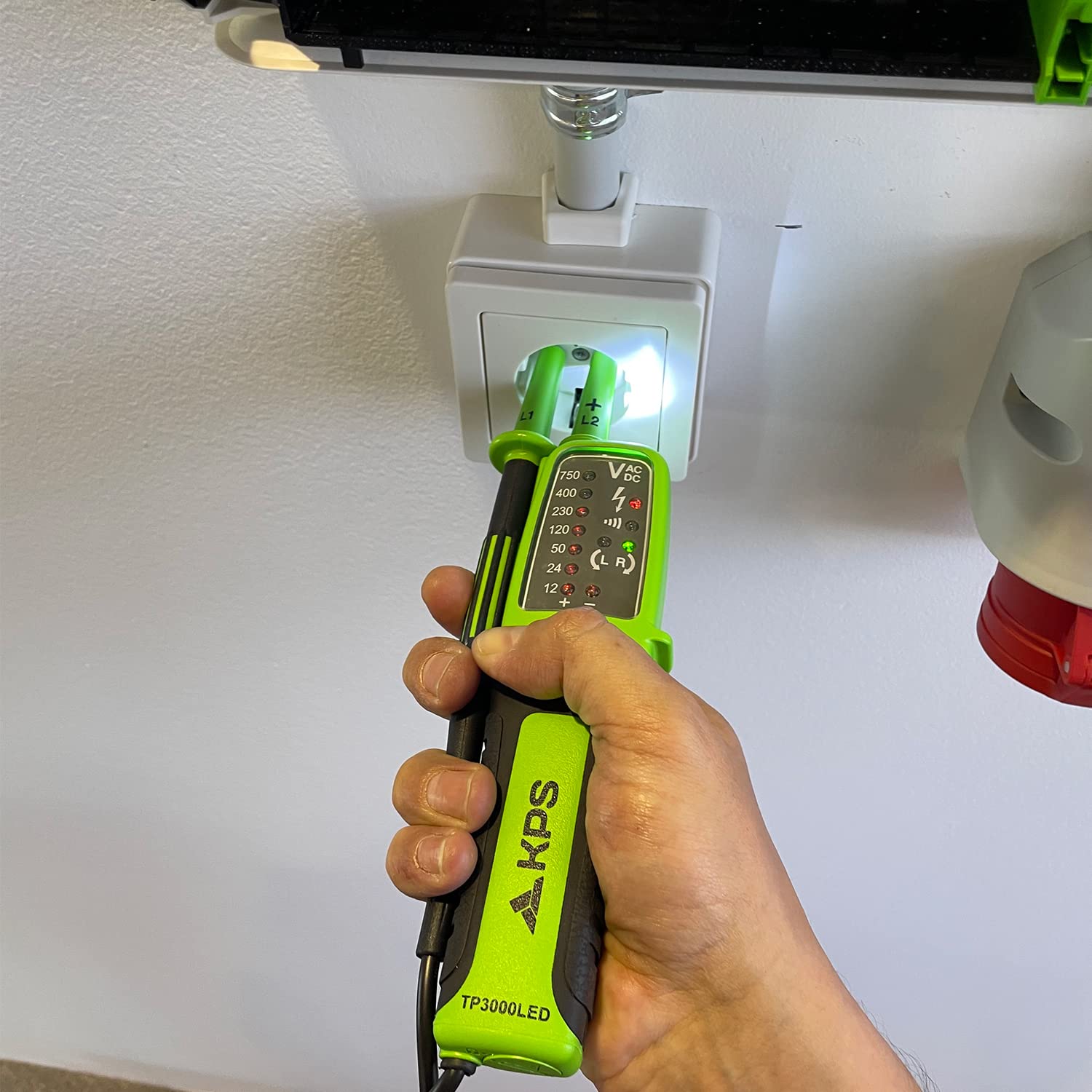 KPS TP3000LED tester tensione TRMS 750V con test RCD