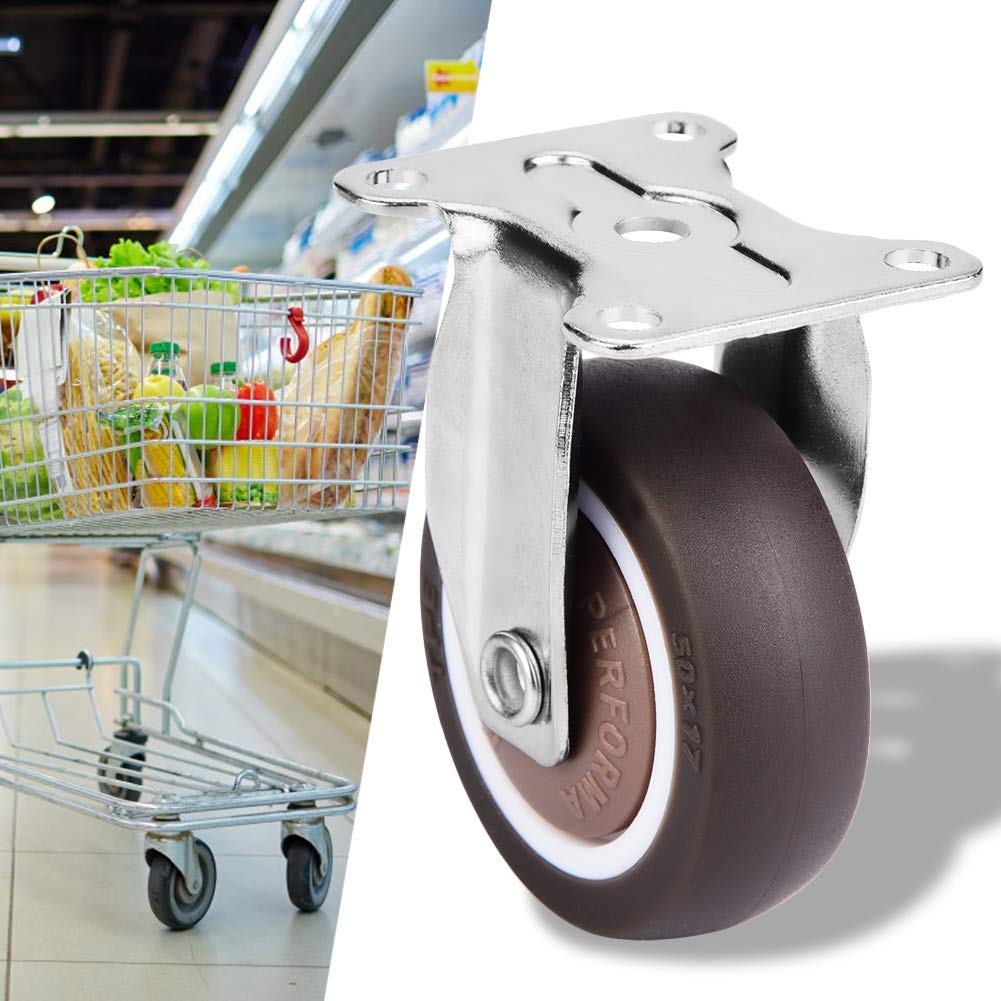 TICFOX Ruote gomma girevoli 50 mm 50 kg 4 pezzi industriali