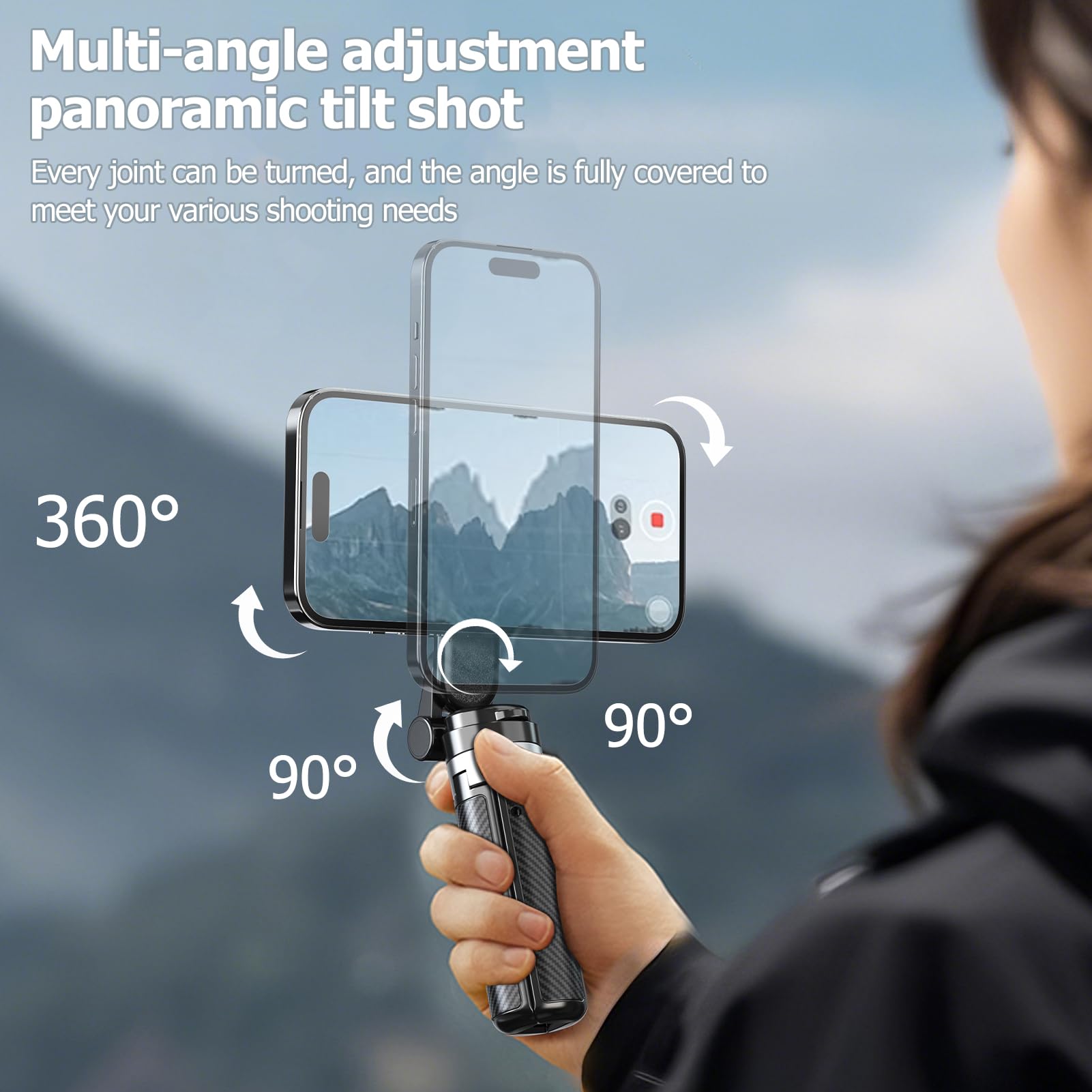 TICFOX Bastone Selfie Magnetico Bluetooth 440 mm con telecomando