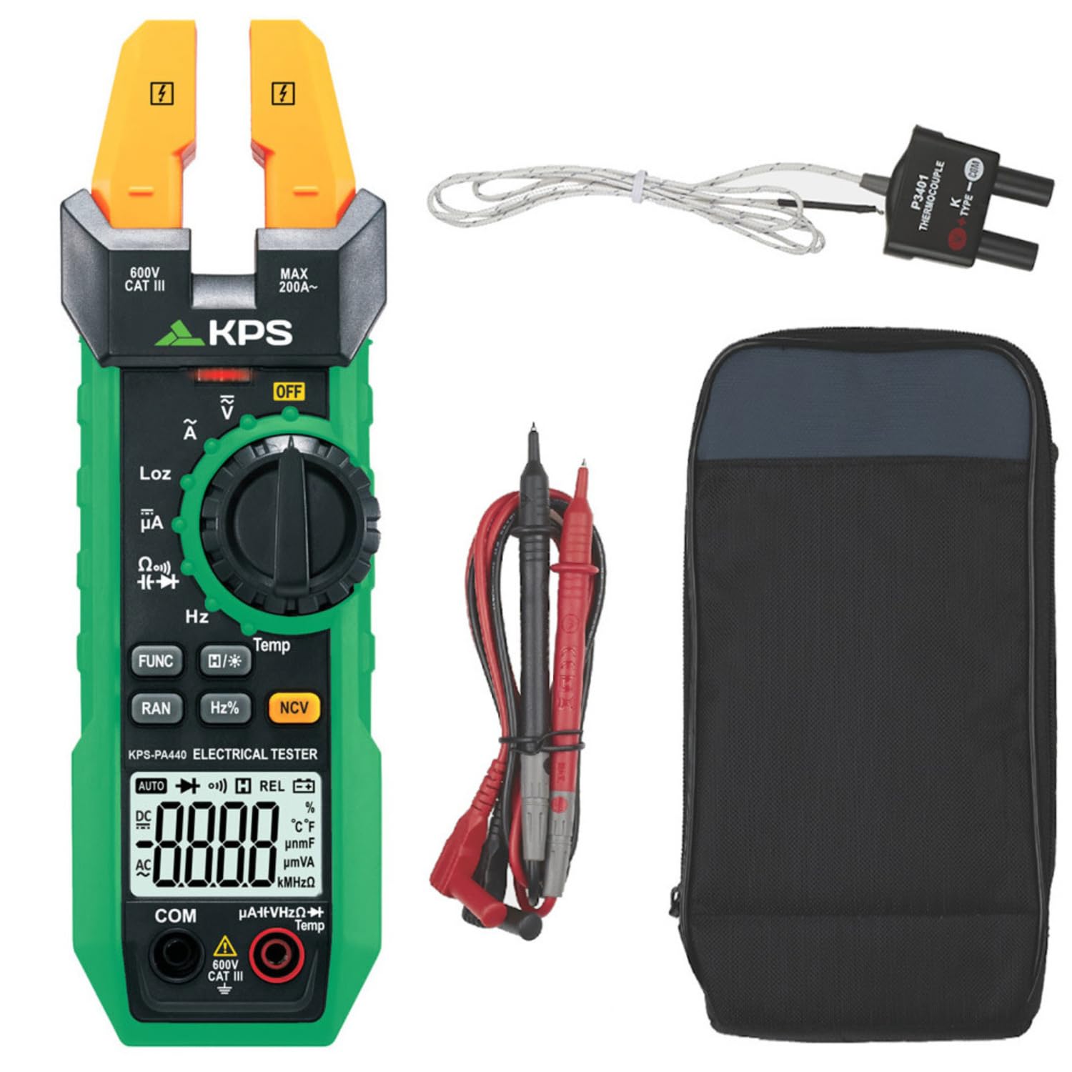KPS PA440 Pinza Amperometrica Ganascia Aperta 200A AC
