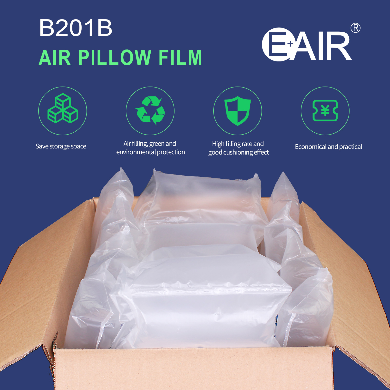 E-One EA201B film cuscino aria 2 rotoli 3000pz protettivo